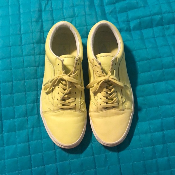 yellow leather vans